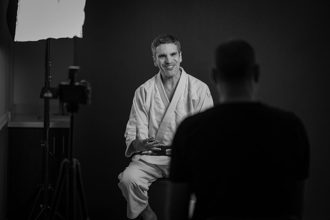 Interior page from Groundswell featuring a Brazilian Jiu-Jitsu pioneer portrait and first-person interview